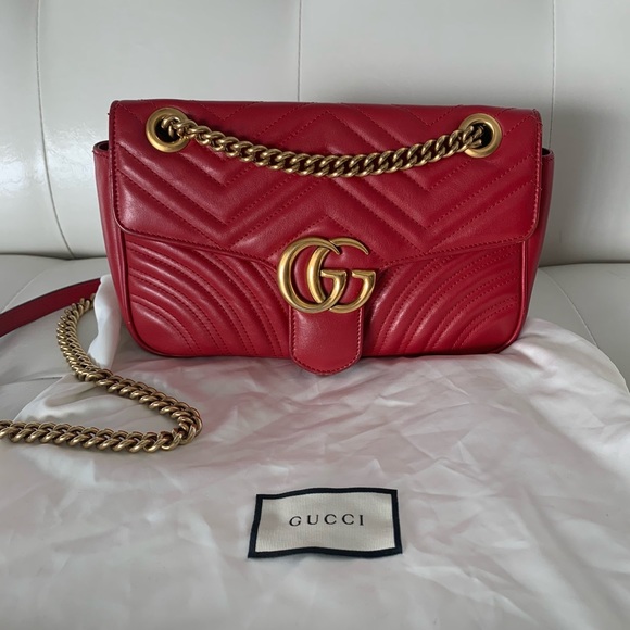 Gucci Handbags - Gucci GG Marmont small matelassé shoulder bag